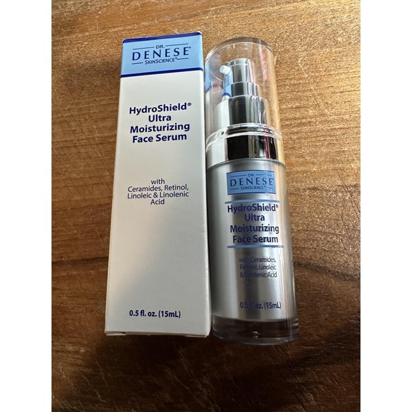 Dr. Denese SkinScience HydroShield Ultra Moisturizing Face Serum Locks In Moisture with Retinol & Ceramides - Reduce Appearance of Wrinkles, Increased Hydration & Tightness - Cruelty-Free - .5oz