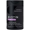 Sports Research Vegan Biotin 5000mcg with Organic Coconut Oil - Extra Strength Biotin Vitamin B7 for Healthier Hair & Skin + Keratin Support - Non-GMO & Gluten Free, 120 Softgels (4 Month Supply)