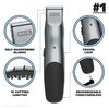 Wahl Groomsman Corded or Cordless Beard Trimmer for Men - Rechargeable Grooming Kit for Facial Hair - Beard Trimmer & Groomer - Model 9918-6171V