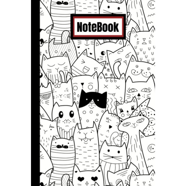 Black and White Cat Notebook: I'm One of a Kind, For all Cat Lovers, 6x9, College Ruled, 100 pages, White Lined Paper