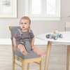 Booster Seat for Kitchen Chair at Table - Toddler Harness Seat Straps High Back PU Ease of Cleaning Sturdy Booster Seat for Dining Table for Kid Child Baby