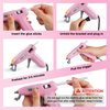 WORKPRO Mini Hot Glue Gun with 20 Pcs Hot Glue Sticks, Glue Gun Kit for Decorations, Arts, Crafts, School DIY Projects and Home Repairs- Pink Ribbon
