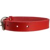 Genuine Leather Dog Collar Red 7 Sizes (16"-18.5" Neck; 1.2" Wide)