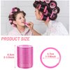 Hair Curlers Rollers, 12Pcs Big Hair Rollers Self Grip Holding Curlers with 12Pcs Stainless Steel Duckbill Clips for Long Medium Hair Bangs Volume