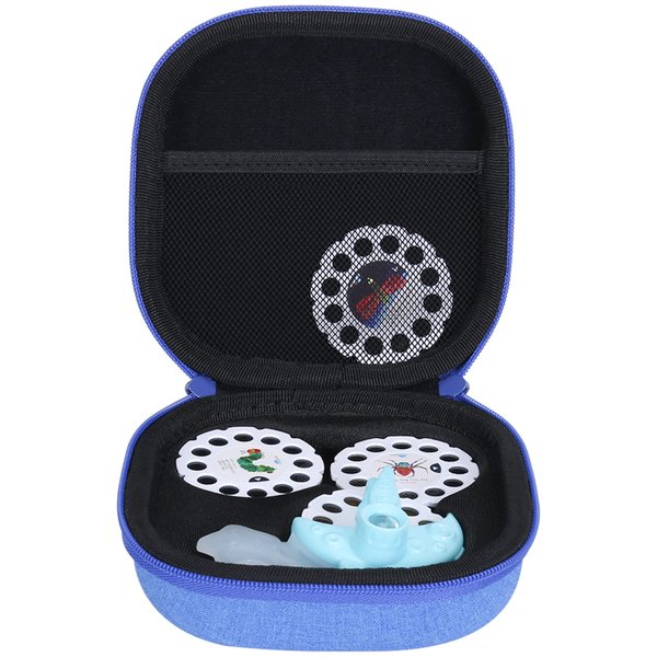 Aenllosi Hard Carrying Case Replacement for Moonlite Mini Projector Gift Pack fits upto 20 Storybook Reels,Storybook Projector Organizer(Only Case,Blue)