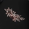YERTTER Bridal Hair Comb Crystal Bride Wedding Hair Comb Rhinestone Flower Bridal Hair Pieces Pearl Wedding Hair Accessories for Women and Girls (Rose Gold)