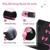 DinkyTims Wig Band 2PCS Elastic Wig Bands for Keeping Wigs in Place Lace Melting Band for Wigs Edges Adjustable Elastic Band for Wig Melt Band for Lace wigs front Edge Wrap to Lay Edges