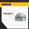 2-3/8" Chain Link Post Caps, VIVIDA Chain Link Fence Post Caps, Galvanized Post Caps, for 2-3/8" OD Post/Pipe, Chain Link Fence Parts, 2 PCS
