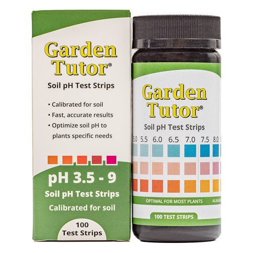 Garden Tutor Soil pH Test Kit (3.5-9 Range) | 100 Soil pH Tester Strips - Test Soil Acidity and Alkalinity of Garden Lawn Grass Flower Vegetable Compost Indoor and Outdoor Plants