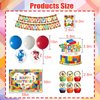 YIGZAG Building Block Birthday Party Supplies, Building Blocks Themed Birthday Party Decorations for Boys, Includes Balloons, Backdrop, Banner, Cake Topper, Cupcake Toppers