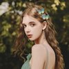 Bartosi Butterfly Hair Clips Green Butterfly Hair Barrettes Bride Wedding Hair Pins Bridal Hair Accessories for Women and Girls (Pack of 5)
