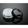 6 Pcs 10g 10ml Empty Plastic Clear Makeup Jar Cosmetic Cream Face Powder Blusher Foundation Container Pots With Sifter And Black Rimmed Lid
