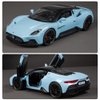 1:24 Maserati MC20 Model Car Toy Diecast Toy Cars, Zinc Alloy Pull Back Toy car with Sound and Light for Kids Boy Girl Gift，Birthday Presents, Collectibles. (Blue)