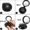 Pocket Hair Brush Foldable Travel Mirror Hair Brushes Round Portable Folding Mini Hair Comb Compact Travel Size Hair Massage Comb for Men Women and Girls