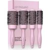 Lily England Round Hair Brush Set for Women, 4 Piece Professional Round Brushes for Styling - Attractive Blowout Round Barrel Hairbrushes for Blow Drying (Pink Edition)