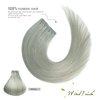 WindTouch Tape in Hair Extensions Silver Gray 100% Human Hair Extensions Straight 20 Pcs 20Inch #gray 50g