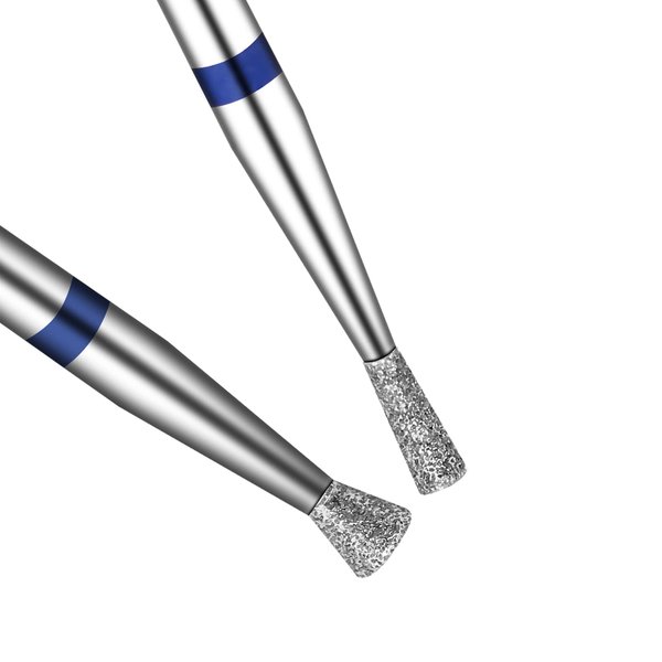 C12rtive 2Pcs Nail Drill Bits Diamond Carbide Conical Micro Cuticle Removal Bit,3/32" Shank,Professional Diamond Carbide Nail Drill Bit for Acrylic Gel Nails, Home Salon & DIY