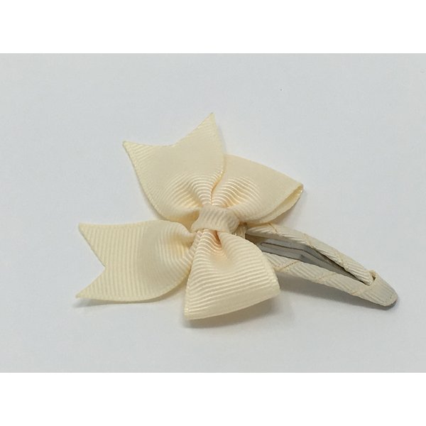 Snap Clip, Hair Bow, Ivory Bow, Cream Bow, Baby, Toddler, Girls Hair Accessory