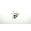 Generic Set of 2 tiny small silver tone butterfly acrylic hair claw clip