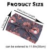 Aceorna Boho Button Headband Wide Knotted Hairbands Stretch Nurse Headbands Women Head Wraps Workout Ear Saver Hair Band Leopard Turban Headwear Yoga Hair Accessories for Women and Girls 3 Pcs (Set C)
