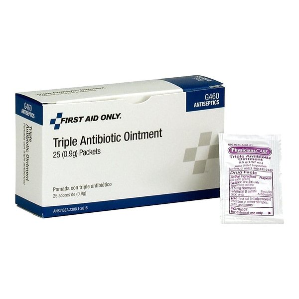 First Aid Only G460 Triple Antibiotic Ointment Packets, 25 Count