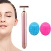 Beauty Bar Rose Gold Facial Massager for Skin Care Electric T-Shape Tools Face Lifting and Firming Anti-Wrinkles Skin Tightening (Pink)
