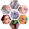Body Glitter+Gel Kit,JASSINS Holographic Face Glitter,7 Style Fine Glitter for Art Nail,Hair, Eye,Eyeshadow Makeup. (Color-3)