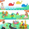 Magnetic Tiles Toddler Toys Games Sensory Toys for Toddlers 3-4 Magnetic Blocks for Kids Age 3-5 4-8 Outdoor Toddler Activities Preschool Building Learning Toys