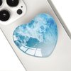 Ksadiye Moblile Phone Grip Heart Glass Holder for Smartphones and Tablets, Cell Phone Collapsible Expandiing Stand（Wave Ocean