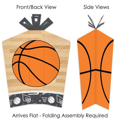Big Dot of Happiness Nothin’ but Net - Basketball - Table Decorations - Baby Shower or Birthday Party Fold and Flare Centerpieces - 10 Count