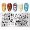 SILPECWEE 6 Pieces Valentine's Day Nail Stamp Nail Stamping Plate Holiday Heart Nails Design Nail Stencils Nail Art Template Nail Polish Stamp Tools Nail Art Accessories for Acrylic Nails