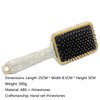 Bestbling Hair Brush - Detangle Hair and Comb, Massage Cushion, Anti-static, Smooth and Sleek Hair, Luxury Rhinestone Design Suitable for Women (Square01 Silver)