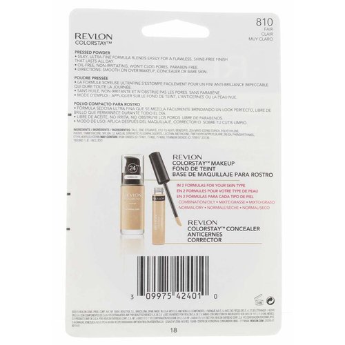 Revlon ColorStay Pressed Powder, Fair [810] 0.3 oz (Pack of 8)