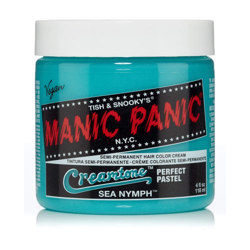 MANIC PANIC Sea Nymph Hair Dye - Creamtone Perfect Pastel - Semi Permanent Hair Color - Pastel Mint Green with Yellow Undertones - Vegan, PPD & Ammonia Free - For Coloring Hair on Women & Men