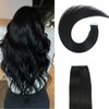 Tape in Hair Extensions Human Hair Jet Black Tape in Hair Extensions 50g Seamless Skin Weft Pu Tape in Hair Extensions 20 pieces Real Human Hair Tape in Extensions for Black Women (18Inch,Jet Black,50g/Pack)