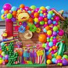 138Pcs Mexican Fiesta Balloon Arch Garland Kit Llama Sombrero Taco Cactus Foil Balloons for Mexican Themed Party Cinco De Mayo Taco Coco Birthday Carnival Baby Shower Decorations (Style 1)