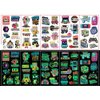 200+ Styles (20 Sheets) Luminous Space Kids Temporary Tattoos for Party Supplies, Outer Space Party Favors with Astronaut/Planet/Star/Moon, Car Party Favors with Cars/Trucks/Bus/Trains/Airplanes, Game Party Favors with Game Switch, Robot Party Favors with