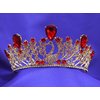 Ruby Red Princess Gold Rhinestone Crystal Swan Wedding Prom Costume Tiara Crown CT51