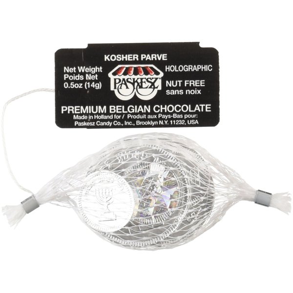 Only Kosher Candy Hanukkah Coins Chanukah Gelt Nut Free Silver Foil Parve Chocolate Coins for Valentines Day Gifts - 24 x 0.5 Oz Sacks