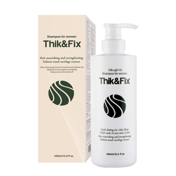 Thik&Fix Hair Thickening and Hair Loss Shampoo, Restores Hair Growth Cycle, Effective Hair Loss Shampoo Treatment for Women, Thickening Hair Growth Shampoo (15.2 fl oz) (Shampoo)