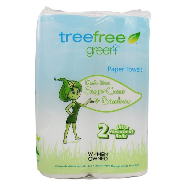 Green2 Paper Towel 65 Sheet Tree Free, 2 ct