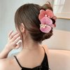 Orchid Hair Clip Butterfly Orchid Hair Claw Clip for Women - Hawaiian Flower Hair Clips Orchid Hair Clips For Women - Womens Floral Hair Claw Clips - Stylish Floral Hair Accessories (Pink)