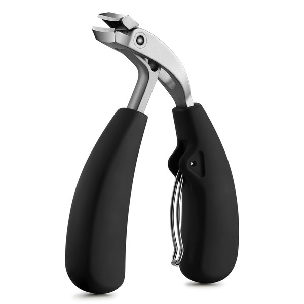 FVION Innovative Angled Head Toenail Clippers, Professional Ingrown Toe Nail Clippers for Thick Nails Seniors, Slanted Nail Clippers with Catcher, Pedicure Toenail Cutters Toenail Scissors