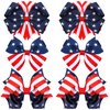 Whaline 6Pcs Patriotic Hair Bow Clips American Flag Hair Barrettes Blue Red White Stars Stripe Hairgrips 4th of July Hair Accessories for Independence Day Memorial Day Party Supplies, 3 Designs