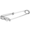 Pack of 6 Stainless Steel Long Line Snap Clips Easy On/Off Float Line Tuna Clips