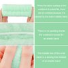 SuPoo 6pcs Green Spa Headband Sponge Face Wash Headband and Wristband Set Makeup Head Band Puffy Skincare Headband Terry Cloth Wrist Towels Hair Band for Washing Face Padded Headwear with Hair Ties