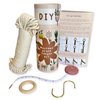 SITOS - Macrame DIY Kit - Make your own Plant Hanger with easy to follow Instruction manual for Adult Beginners - Includes Cotton Cord, S hook, Wooden ring, Measuring Tape and Instruction booklet