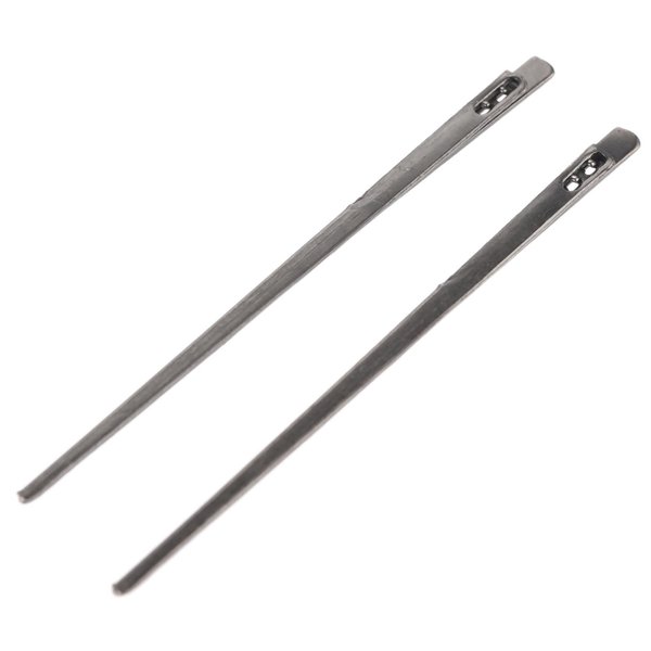 dophee 2Pcs Sewing Leather Needle Manual Lacing Threading Two Prong Steel Needle LeatherCraft Tool Handmade Leather Tools DIY Skin Tool