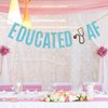 Sky Blue Glitter Educated AF Banner Nurse RN Doctor Grad Party Banner Congrats Gollege Medical Graduation Party Decorations Supplies