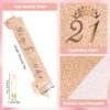 Birthday Sash for Women,21st Birthday Sash,21st Birthday Crown, Birthday Girl Sash,Birthday Tiara Rose Gold,Birthday Girl Headband,21st Birthday Gifts for Her Birthday Queen Sash,Birthday Decorations